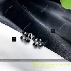 Bộ trang sức cỏ bốn cánh Phỉ thuý mực dục, vàng 18k, kim cương thiên nhiên - Ảnh 3