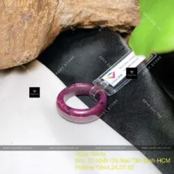 Nhẫn Ruby Nam Phi, bản 8 ly, ĐK 22mm