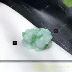 Tỳ hưu ngọc cẩm thạch chạm tay tinh xảo, KT 20mm - Ảnh 4