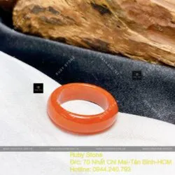 Nhẫn ngọc cẩm thạch Hồng phỉ bản tròn 6,3 ly - Hình ảnh 3