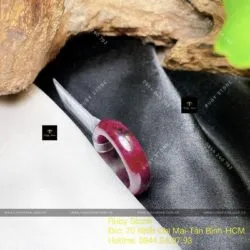 Nhẫn Ruby Nam Phi, bản 8 ly, ĐK 22mm - Ảnh 5