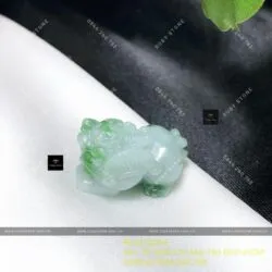 Tỳ hưu ngọc cẩm thạch phớt lý xanh táo, KT 21mm