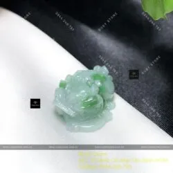 Tỳ hưu ngọc cẩm thạch chạm tay tinh xảo, KT 20mm - Ảnh 5