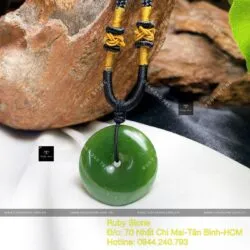 Mặt dây đồng điếu ngọc bích Canada xanh lý, KT 30mm - Ảnh 6
