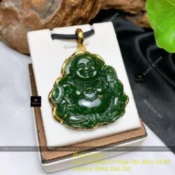 Phật Di Lặc Ngọc Bích Canada, vàng 18k - Ảnh 4