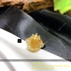 Nhẫn Phỉ thúy hoàng tông phỉ, vàng 18k - Hình ảnh 5