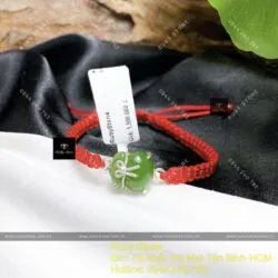 Lắc tay túi tiền Ngọc bích bọc bạc - Hình ảnh 4