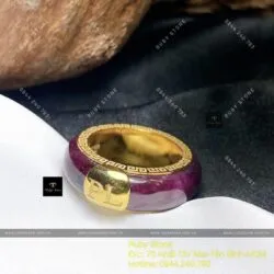 Nhẫn nam Ruby Nam Phi, vàng 18k - Hình ảnh 4