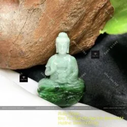 Phật A Di Đà ngọc cẩm thạch sơn thủy, KT 39mm - Hình ảnh 5