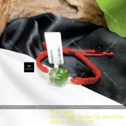 Lắc tay túi tiền Ngọc bích bọc bạc - Hình ảnh 6