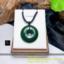 Đồng điếu Ngọc bích Canada xanh đậm, KT 29mm