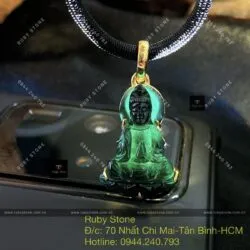 Phật Quán Thế Âm Bồ Tát mực dục, vàng 18k - Ảnh 2