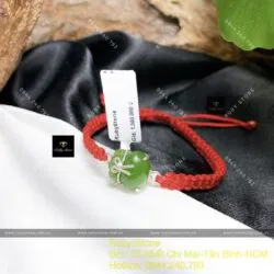 Lắc tay túi tiền Ngọc bích bọc bạc - Hình ảnh 5