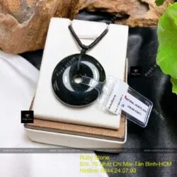 Đồng điếu ngọc Cẩm thạch đen huyền - Ảnh 2