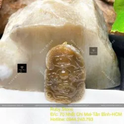 Mặt dây ngọc bích Nga chạm rồng tinh xảo, KT 38mm - Ảnh 6