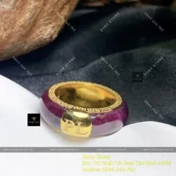 Nhẫn nam Ruby Nam Phi, vàng 18k - Hình ảnh 6