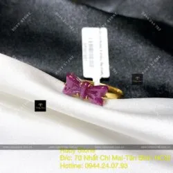 Nhẫn nơ Ruby Nam Phi, vàng 18k - Hình ảnh 2