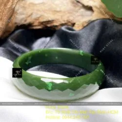 Vòng bản liền Ngọc bích Canada mài giác - Ảnh 6