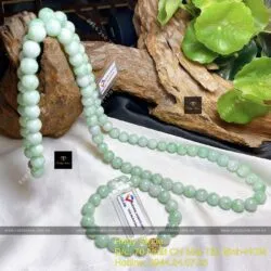 Bộ sản phẩm vòng cổ và tay ngọc Cẩm thạch xanh lý táo - Hình ảnh 9