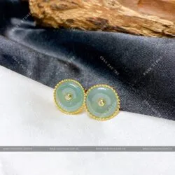 Khuyên tai Lam ngọc, vàng 18k - Hình ảnh 3