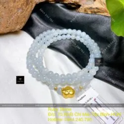 Chuỗi băng ngọc 6,5 ly mix charm vàng trái tim 24k - Ảnh 4