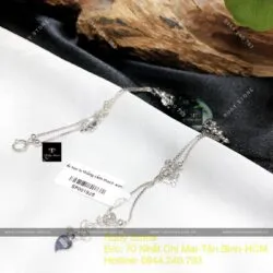 Lắc tay lu thống ngọc Cẩm thạch sơn thuỷ, bạc 925 - Hình ảnh 6