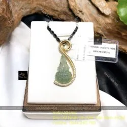 Phật Quán Thế Âm Bồ Tát ngọc Phỉ thuý, KT 38mm, vàng 18k - Ảnh 2