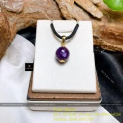 Mặt dây chuyền trái châu Ruby Guinea, vàng 18k