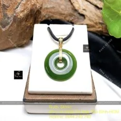 Đồng điếu Ngọc bích Canada, vàng 18k - Ảnh 3