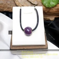 Mặt charm Ruby sao Guinea thiên nhiên, vàng 18k - Ảnh 4