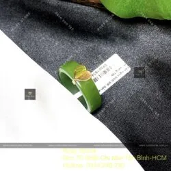 Nhẫn trái tim ngọc bích Canada, vàng 18k - Hình ảnh 4