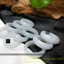 Nhẫn ngọc Cẩm thạch trắng, bản hẹ 6 ly - Ảnh 4