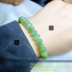 Chuỗi vòng tay bánh xe Ngọc bích mắt mèo
