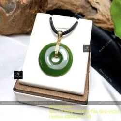 Đồng điếu Ngọc bích Canada, vàng 18k - Ảnh 4