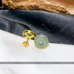 Khuyên tai Lam ngọc, vàng 18k - Hình ảnh 6