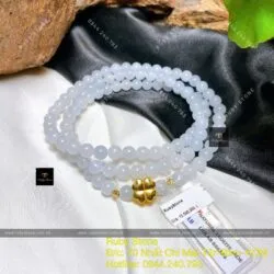 Chuỗi băng ngọc 6,5 ly mix charm vàng 24k - Hình ảnh 3