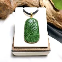 Mặt dây ngọc Phỉ thúy Thiết Long Sinh, KT 45mm