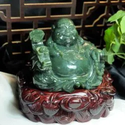 Phật Di Lặc ngọc bích Canada, KT 12x10x9.5 cm