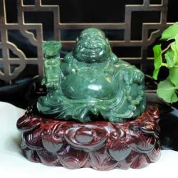 Phật Di Lặc ngọc bích Canada, KT 12x10x9.5 cm