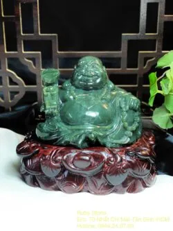 Phật Di Lặc ngọc bích Canada, KT 12x10x9.5 cm - Ảnh 8