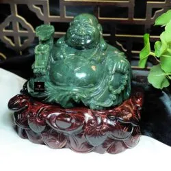 Phật Di Lặc ngọc bích Canada, KT 12x10x9.5 cm