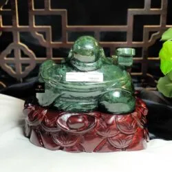 Phật Di Lặc ngọc bích Canada, KT 12x10x9.5 cm