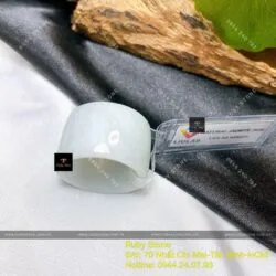 Nhẫn càn long Bạch ngọc, bản 16mm - Hình ảnh 4