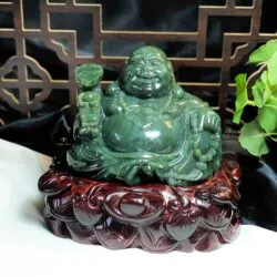 Phật Di Lặc ngọc bích Canada, KT 12x10x9.5 cm