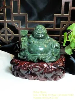 Phật Di Lặc ngọc bích Canada, KT 12x10x9.5 cm - Ảnh 2
