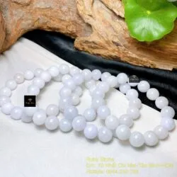 Chuỗi tay ngọc Cẩm thạch trắng 10 ly - Ảnh 4