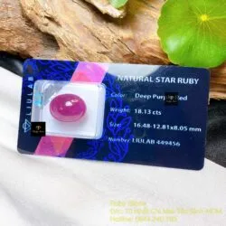 Mặt oval Ruby sao thiên nhiên (star Ruby) - Hình ảnh 4