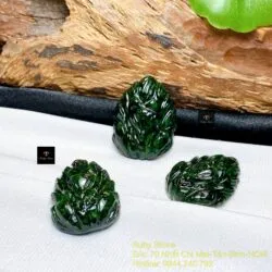 Hồ ly ngọc Cẩm thạch sơn thuỷ thiên nhiên (type A), KT 23mm