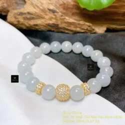 Vòng chuỗi Băng ngọc 10 ly mix charm vàng 18k - Ảnh 6