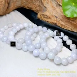 Chuỗi tay ngọc Cẩm thạch trắng 10 ly - Ảnh 2